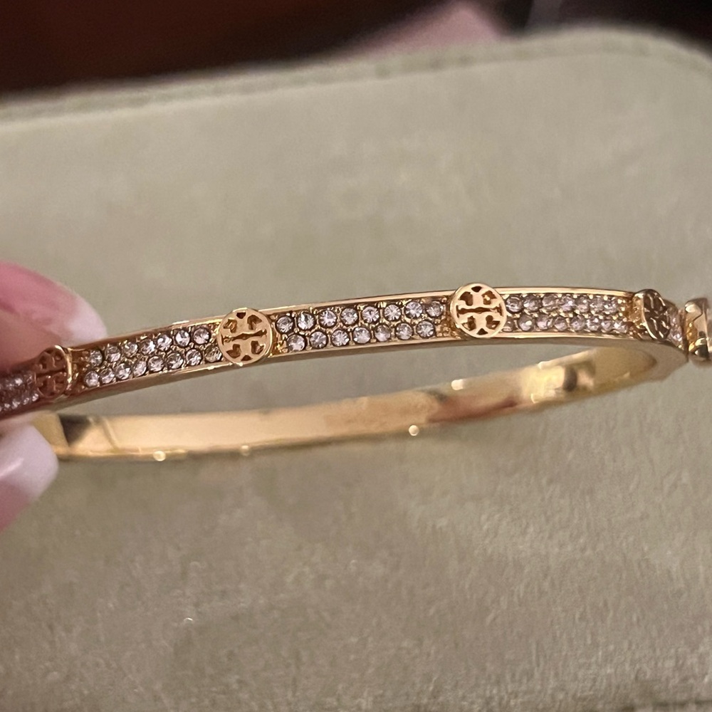 Tory Burch Icon PaveThin Hinge Bracelet